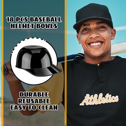 Ice Cream Dessert Baseball Cap Bowls Baseball Helmet Snack Bowl 8 oz Mini Party - Image 7