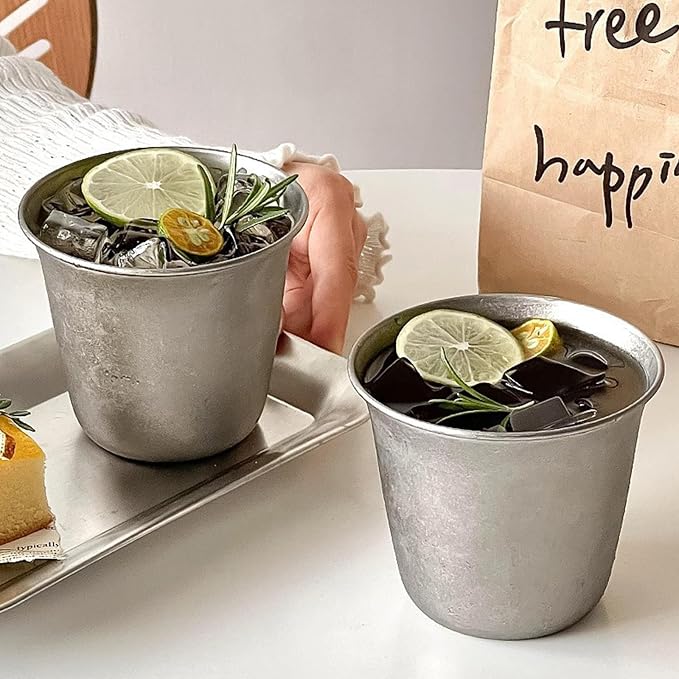 Mug 330Ml Stainless Steel Thickened Insulated Water Cup Handleless Design Metal - Image 4