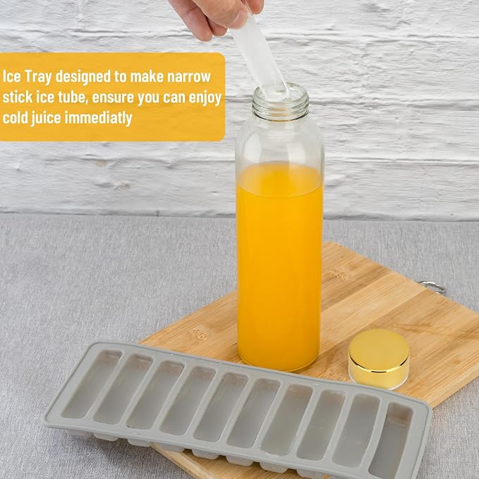 Zukro 18 oz Glass Juice Bottles - Image 5