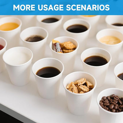 RACETOP 8 oz 1000 Pack Disposable Paper Coffee Cups, Paper Cups 8 oz Disposable - Image 4