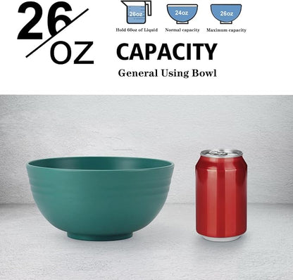 Wheat Straw Bowl Sets, Microwave and Dishwasher Safe Bowls, Kids Bowl suitable - Image 3