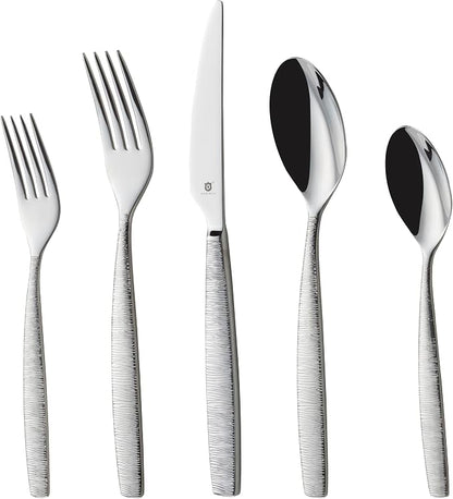 Engraved Silverware Set for 6 | 18/10 Stainless Steel Flatware by DANIALLI