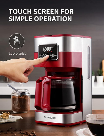 SHARDOR 10-Cup Programmable Coffee Maker, Regular & Strong Brew Drip Coffee - Image 2