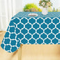 Smiry Square Table Cloth, Waterproof Vinyl Tablecloth with Flannel Backing for Square Tables, Wipeable Spillproof Plastic Tablecloths for Dining, Camping, Indoor and Outdoor (54"x54", Teal)