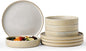 Famiware Star Stoneware Dinnerware Set, Cappuccino White | 7.5" Shallow Pasta by Famiware