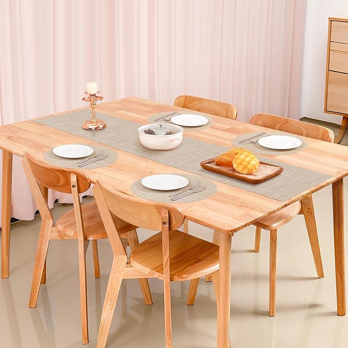 Table Runner 72 Inches Long, Vinyl Woven Heatproof Table Runners | Washable - Image 5