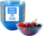 Tinybee 30 Pack Blue Plastic Bowls - Blue Disposable Bowls for Party with Gold Rim, 16-20oz Premium Hammered Bowls Disposable Heavy Duty, Plastic Salad Bowls for Milk Cereals, Snacks, Salads
