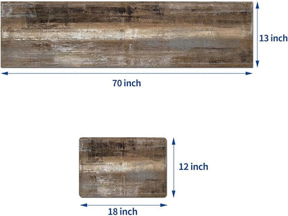 Mcalk Dark Brown Table Runner and Placemats Set of 6 Pieces, Brown Placemat, Cloth Place Mats Indoor for Kitchen, Washable Abstract Placemats Linen Material for Dining Table