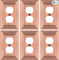 Metal Wall Plate for Electrical Outlets, Decorative Antique Copper Switch Plates Outlet Cover, Light Switch Cover Plate, 1-Gang Wall Plates (Duplex Outlet, 6 Pack)