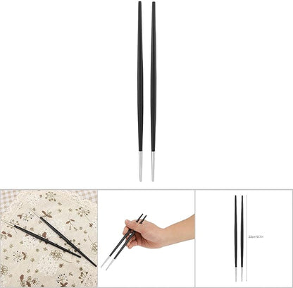 Alvinlite 304 Stainless Steel Chopstick Japanese Sushi Chopsticks Tableware Set Korean Chopsticks Set |Silver Black| chopstick sushi