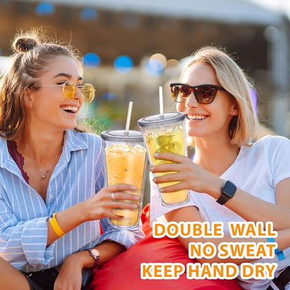 Zukro Clear Double Wall Plastic Tumbler - Image 6