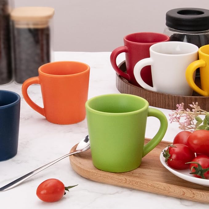 4.2 oz Espresso Cups Set of 2, Ceramic Green Coffee Mugs Demitasse Cups | Small - Image 4