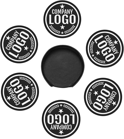 Custom Leather Coasters with Logo - Image 7
