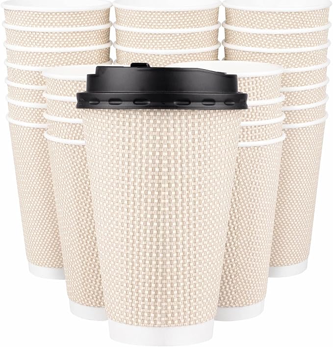 Promora 16 oz Natural Cream Disposable Coffee Cups by Promora
