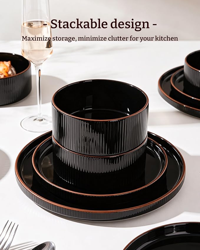 Line Porcelain Dinnerware Set, dish set - Image 6