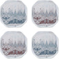 UMIRRO Absorbent Felt & Silicone Drink Coasters Set of 4, Mandala Lace | by Umirro