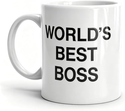 Worlds Best Boss Mug for Managers and Coworkers, Funny Boss Gift Cup | 11oz by FocusonqualityEnrichlife