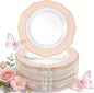 60pcs Pink Plastic Plates by WDF