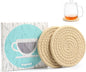 4.8" Boho Woven Drink Coasters Set of 2 by HIYALOT