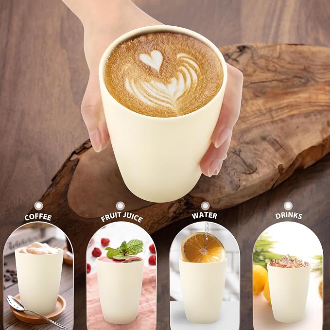Lazycorner Wheat Straw Cup 12 Pcs Drinking Unbreakable Drinking Cup Reusable - Image 7