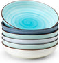 Sweese Pasta Bowls Set of 6, 30 Ounce Ceramic Salad Plates by Sweese