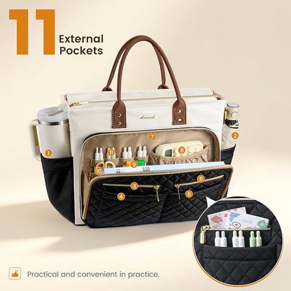 LOVEVOOK Tote Bag for Women, Teacher Nurse Work Laptop Bag, Quilted Bible - Image 7