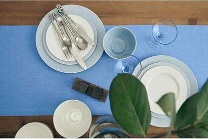 Solino Home 100% Pure Linen Table Runner Provence Blue, Fete 14 x 72 in | Table - Image 3
