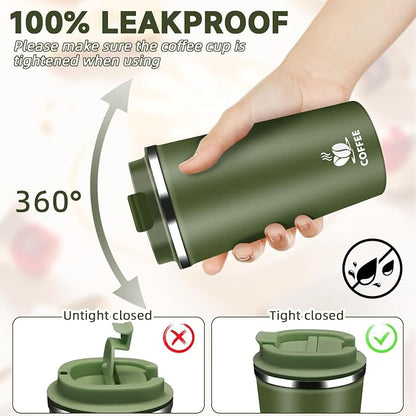 Insulated Travel Coffee Mug Reusable Coffee Tumbler Cup - Image 3