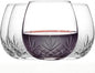 SHOSHIN Hand-Cut Stemless Wine Glasses – Hand Made Lead-Free Crystal Glass (15 Oz, Set of 4) – Ideal Gift