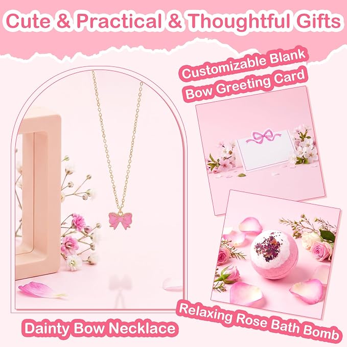 Gift Basket for Teen Girls, Cute Pink Birthday Gifts for Women, Gift Box - Image 8