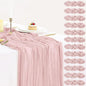 12 Pack Dusty Pink Cheesecloth Table Runner 35x120 Inches Spring Summer Boho by BlueTopCoLtd
