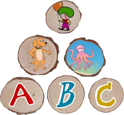 KINJOEK 36 PCS Natural Wood Slices 3.5-4 Inch - Image 4