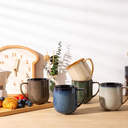 LERATIO Ceramic Coffee Mugs Set of 6, 12oz Handmade Coffee Mugs Set | Large - Image 6