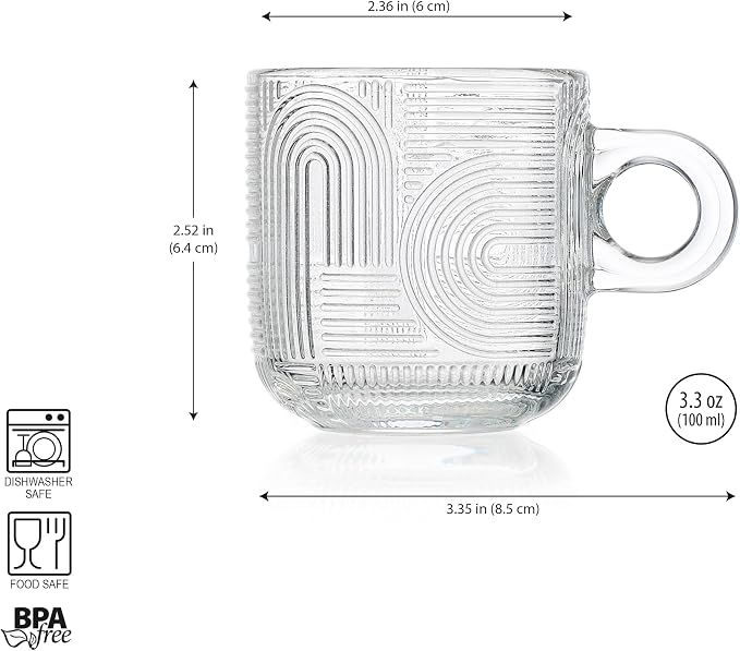 Vintage Ribbed Espresso Cups - Image 3