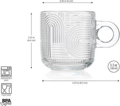 Vintage Ribbed Espresso Cups - Image 3