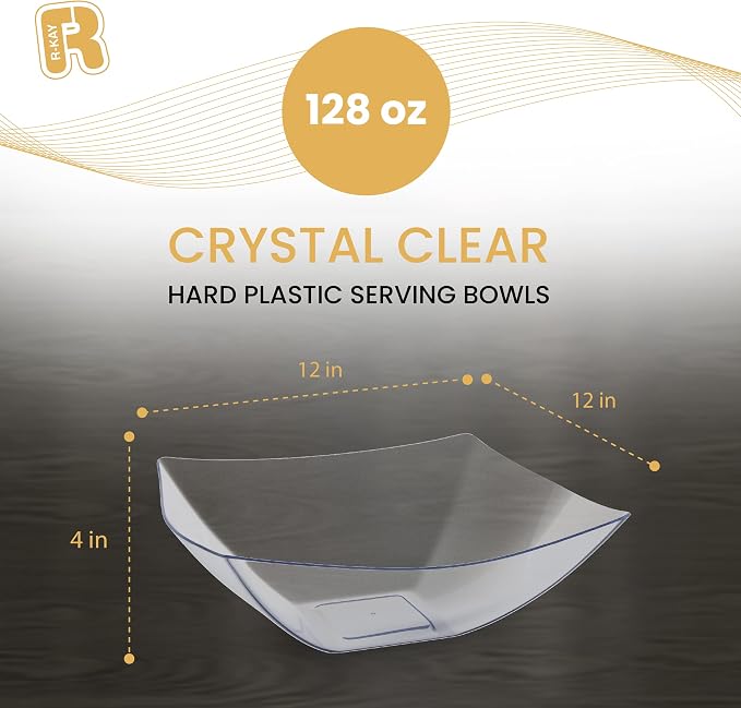 R-kay 6 Pack Extra Large Square Serving Bowl - Image 3