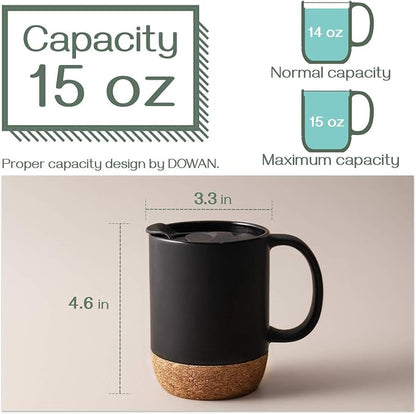 DOWAN Coffee Mugs Set of 2, 15 OZ Coffee Cup - Image 3