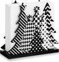 Christmas Tree Napkin Holder for Tables Black White Plaid Stripe Dots Christmas by Namalu