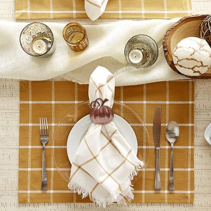 wonlex Fall Napkin Rings Set of 6, Pumpkin Napkin Holders Ring - Image 4