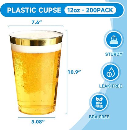 RACETOP 12 oz Disposable Plastic Cups - Image 2