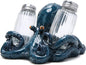 Hodao Octopus With Salt and Pepper Shaker Figurines Decorations Octopus Set with Holder Figurine for Beach Bar or Tropical Kitchen Decor Octopus Table Decorations By Home Gifts (Octopus)