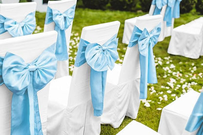 12 Pack Light Blue Satin Table Runner 12 x 108 Inch Long Premium Table Runners - Image 6