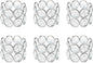 Crystal Metal Napkin Rings Set, Elegant Wedding/Party Table Decor, Shiny Holiday Dinner Accessories Bulk, Bridal Shower Gift, Anniversary, Christmas, Home Decor Essentials (Silver, 6-Pcs)