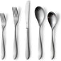 Matte Silverware Set, 18/10 Stainless Steel Satin Flatware, Modern Brushed Finish Cutlery, Dishwasher Safe & Durable, Built to Last (60-Piece, Marettimo)