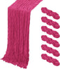6 Pack Hot Pink Cheesecloth Table Runner, 17 x 108 Inch, Gauze Cheese Cloth by Yorcari