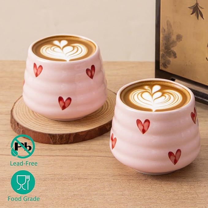 4pcs Japanese Tea Cup Set – Mini Size Cup 5OZ Ceramic Matcha Cup, Handless - Image 4