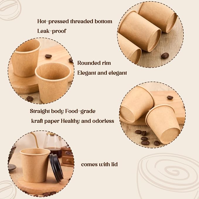 100 Sets 4 oz Disposable Espresso Cup - Image 3