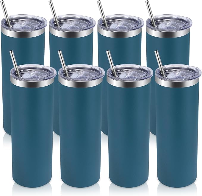Volhoply 8 Pack Skinny Tumblers by LiveFully%EF%BC%8CDrinkFreely%E2%80%94KeepGoingwithVolhoply%EF%BC%81
