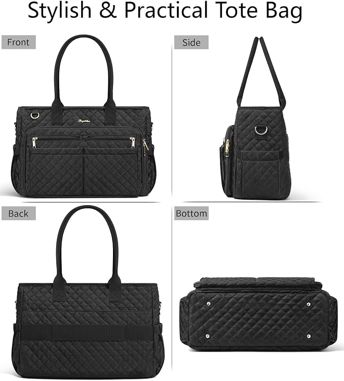 Bagstellar Teacher Tote Bag for Women, 15.6" Laptop Work Tote Computer Bag | - Image 8