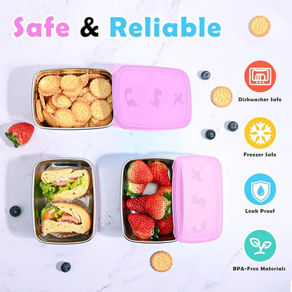 3-Pack Stainless Steel Snack Containers - Image 5